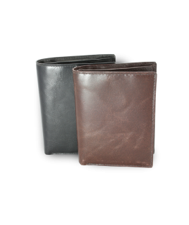 Black men's leather document wallet 514-1790-60