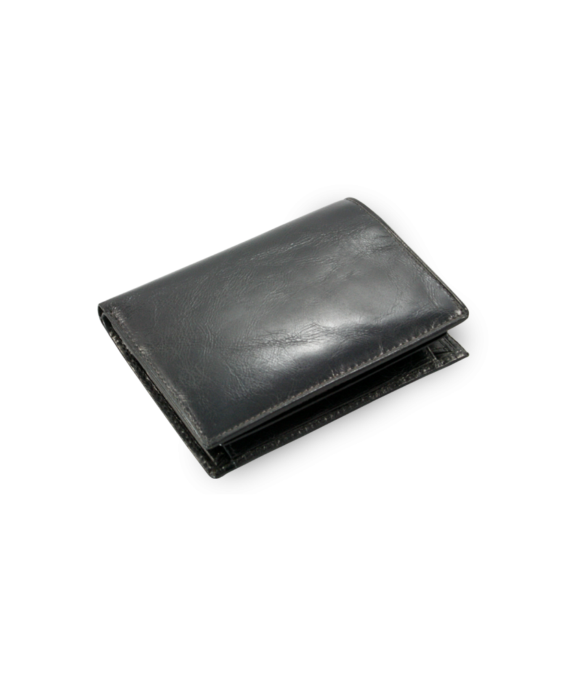 Black men's leather document wallet 514-1790-60