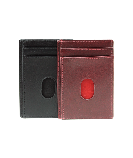 Black simple leather cardholder 514-1940-60