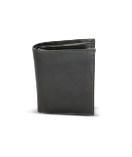 Black men's leather wallet for two currencies 514-2212-60