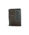 Men's leather document wallet in a combination of black and brown color 514-2220A-60/47