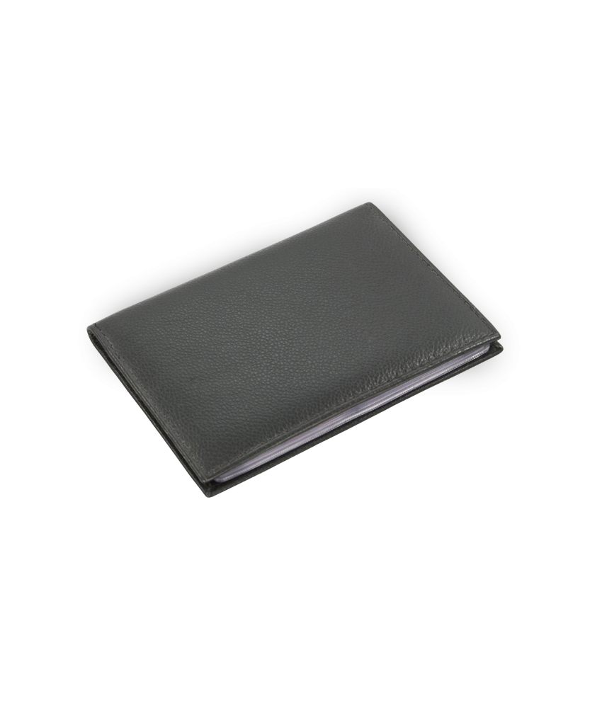Schwarzes Kartenetui aus Leder 514-2408-60