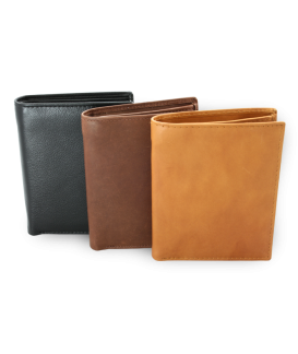 Dark brown men's leather document wallet 514-3220-47