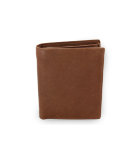 Dark brown men's leather document wallet 514-3220-47