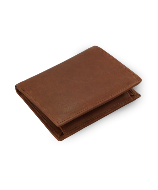 Dark brown men's leather document wallet 514-3220-47