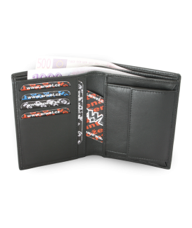 Black men's leather document wallet 514-3220-60