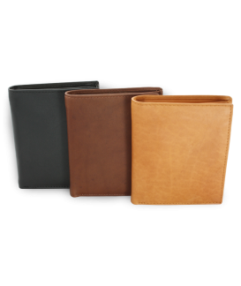 Dark brown men's leather document wallet 514-3221-47