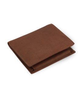 Dark brown men's leather document wallet 514-3221-47