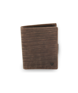 Dark brown men's leather wallet in the style of BAMBOO 514-4050-47