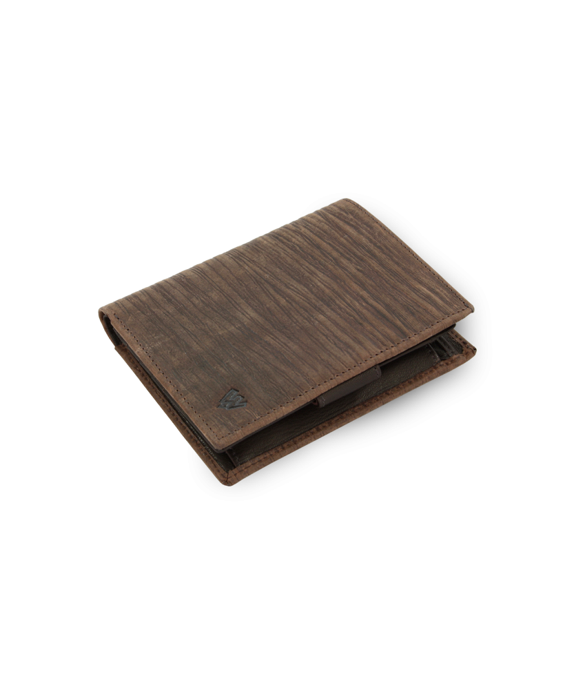 Dark brown men's leather wallet in the style of BAMBOO 514-4050-47