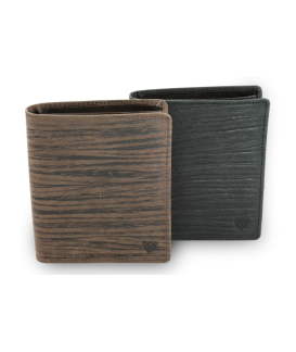 Dark brown men's leather wallet in the style of BAMBOO 514-4050-47