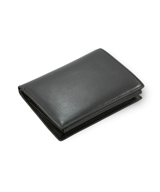 Black men's leather document wallet 514-4402-60