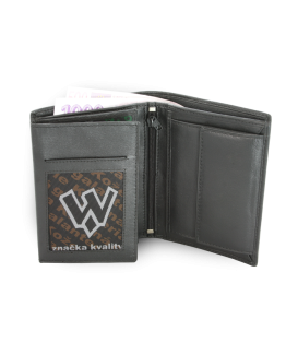 Black men's leather document wallet 514-4402-60