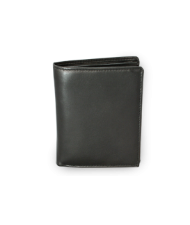 Black men's leather wallet with document security 514-5424-60