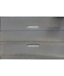 Black men's leather wallet with inner fastener designed for police 514-5424P-60