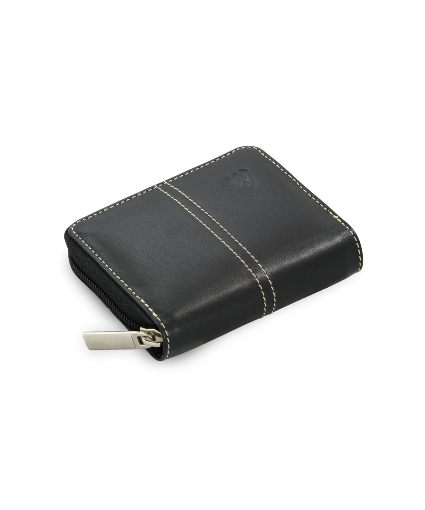 Black leather credit card and business card holder 514-6776-60