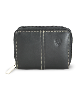 Black leather credit card and business card holder 514-6776-60