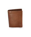 Dark brown men's leather wallet with document security 514-7424-47