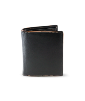 Black-brown men's leather wallet with inner pinch 514-8140-60/40