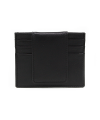 Black leather cardholder with a clip 519-1907-60