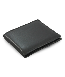 Black men's leather wallet with coin pocket 519-2910-60