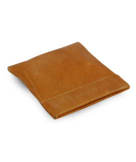 Light brown leather coin pocket with spring 519-7708-05