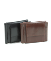 Dark brown men's leather dollar wallet 519-8103-47