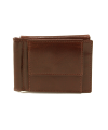 Dark brown men's leather dollar wallet 519-8103-47