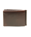 Dark brown men's leather dollar wallet 519-8103-47