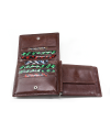 Dark brown men's leather dollar wallet 519-8103-47