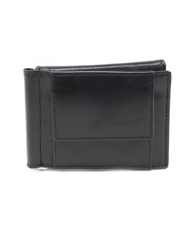 Black men's leather dollar wallet 519-8103-60