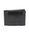 Black men's leather dollar wallet 519-8103-60