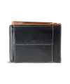 Black-brown men's leather dollar wallet 519-8132-60/47