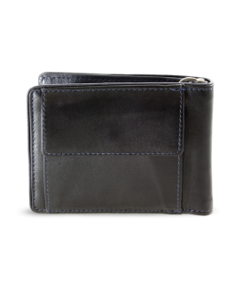 Black-blue men's leather dollar wallet 519-8132-60/97