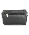 Black leather single-zip etui 611-2014-60