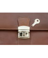 Brown men's leather document etui 611-2411-40