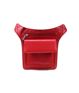 Red Leather Fanny Pack 611-6115-31