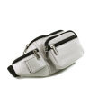 Light grey leather fanny pack 611-6116-20