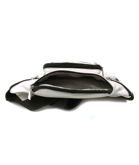 Light grey leather fanny pack 611-6116-20