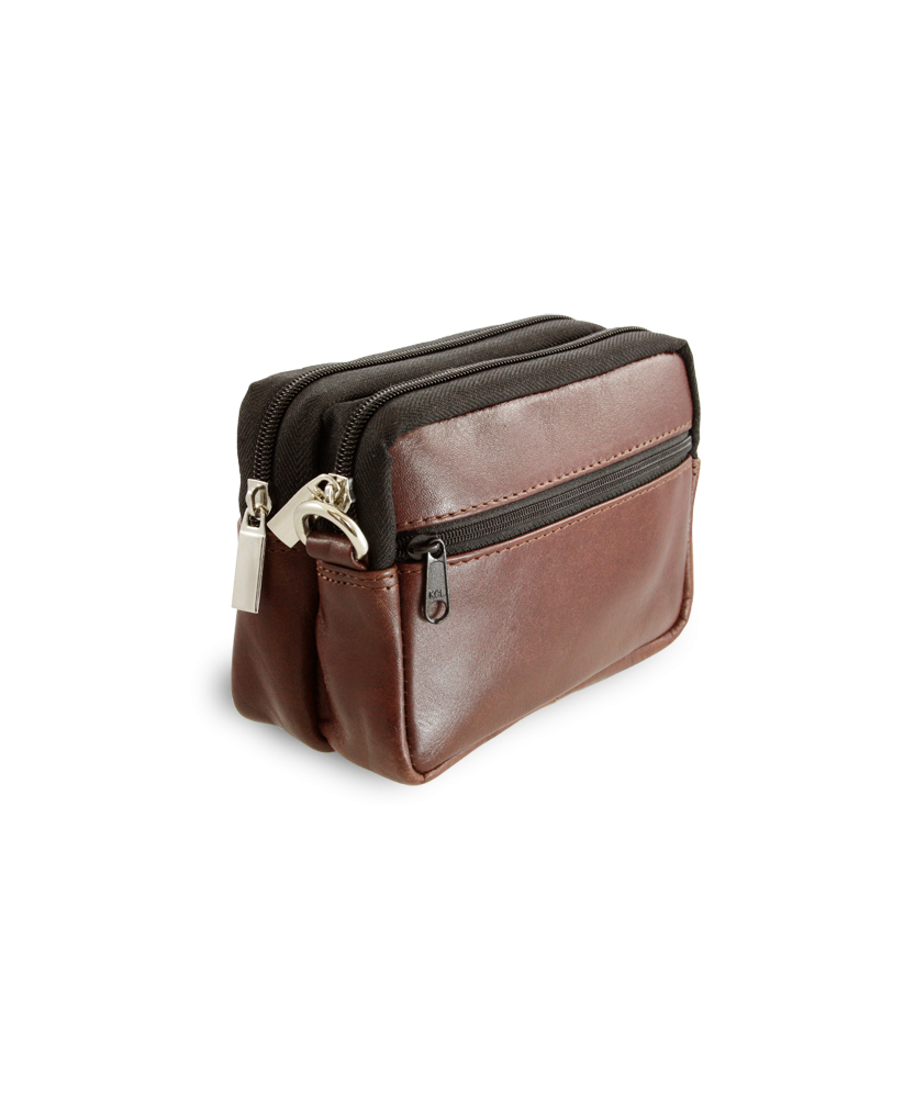 Brown leather document etui 611-6207A-40/60