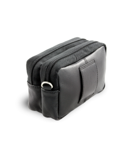 Black leather etui 611-6207A-60