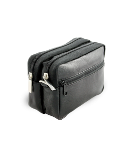 Black leather etui 611-6207A-60