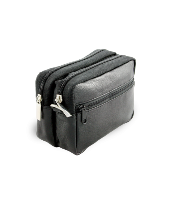 Black leather etui 611-6207A-60