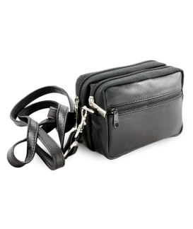 Black leather etui 611-6207A-60