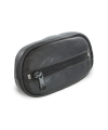 Schwarze Schlüsseltasche aus Leder mit Reißverschluss 619-0366-60