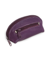 Purple leather two-zip keychain 619-0367-76