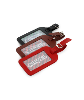 Red leather baggage tag 619-5405-31