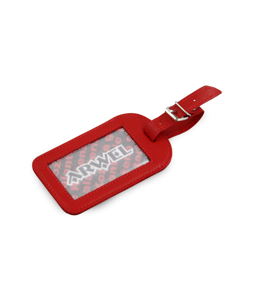 Red leather baggage tag 619-5405-31