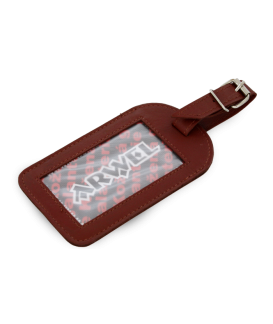 Brown leather baggage tag 619-5405-41