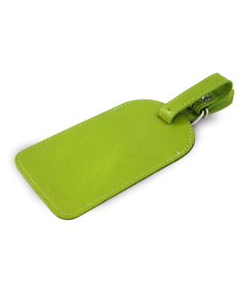 Green leather baggage tag 619-5405-51